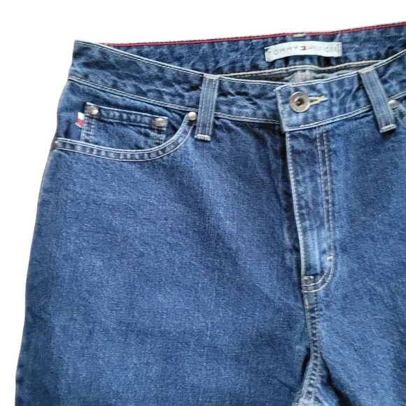 Vintage Y2K Tommy Hilfiger Straight Jeans Womens Size 8 Blue Denim JYD-JYD DITTO - Picture 2 of 7